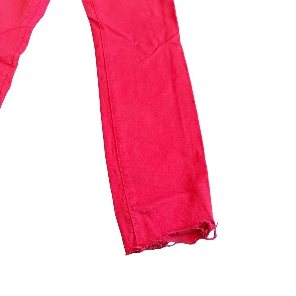 Frame Denim Le High Skinny Vintage Red Jeans Pants Stretch Raw Hem SIze 28 Women - Picture 3 of 14
